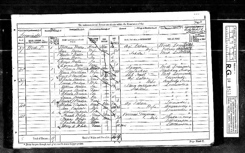 Carey (Maria Rippington) 1871 Census